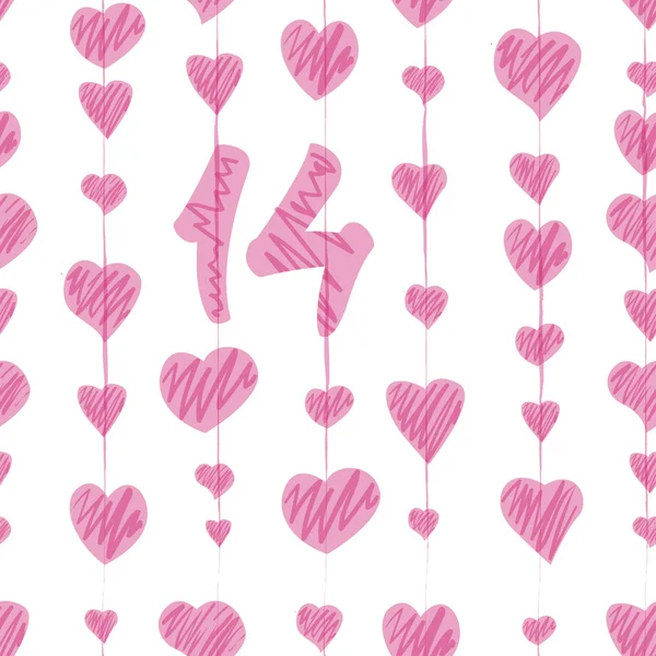 Valentines day seamless pattern — Stock Vector
