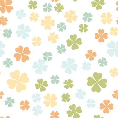 Renkli shamrock ile soyut seamless modeli