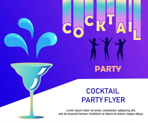 Flyer pentru cocktail-ul de noapte . — Vector de stoc