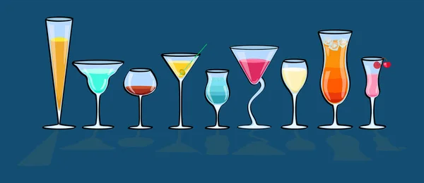 Flyer für nächtliche Cocktailparty. — Stockvektor