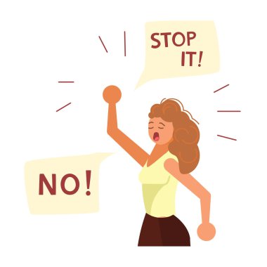 Genç kadın ile yumruk havaya kaldırdı Hayır de