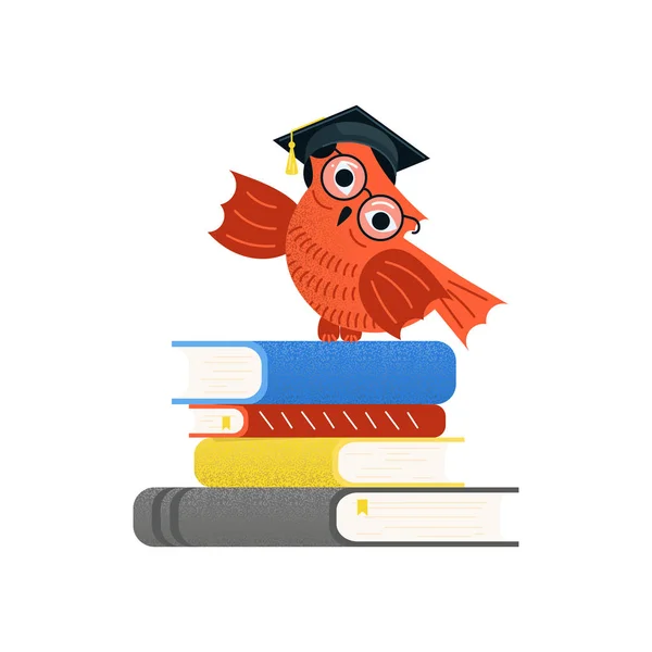 Logo educativo colorato e concetto di ritorno a scuola — Vettoriale Stock