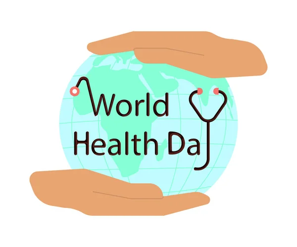 Dünya Sağlık günü fikir kampanya kavramı — Stok Vektör