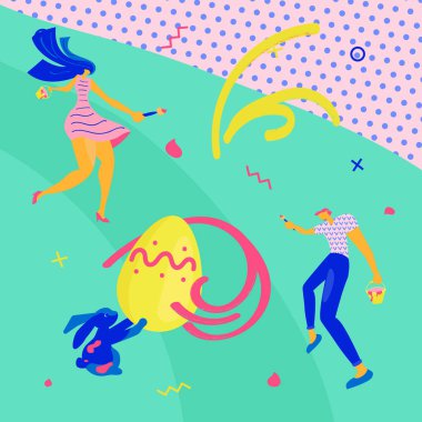 Mutlu Paskalya tebrik afiş. 