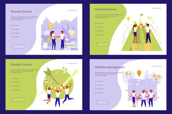 Equipo de jóvenes está construyendo negocios — Archivo Imágenes Vectoriales