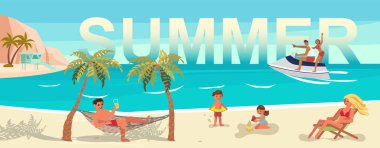 Yazlık plaj manzara arka plan