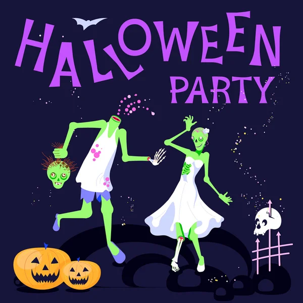 Halloween parti affisch — Stock vektor