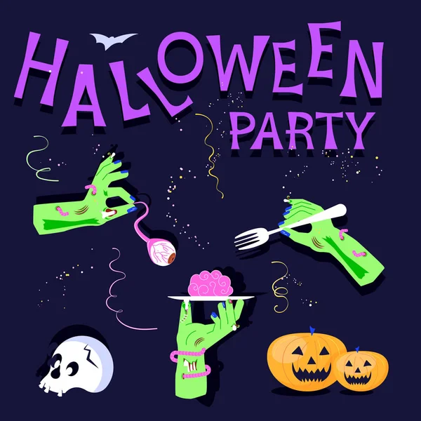 Halloween party Poster — Stock Vector