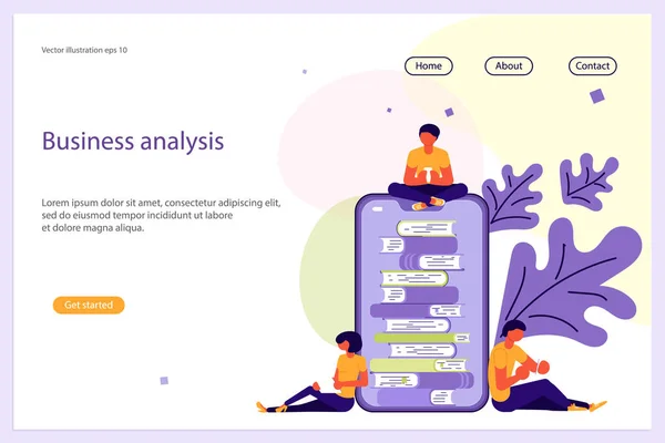 Modèle de site Web Business Analisys — Image vectorielle
