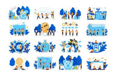 Genç ekip iş inşa ediyorlar