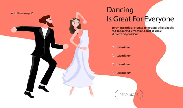 Bestemmingspagina templates voor Dancing blog — Stockvector