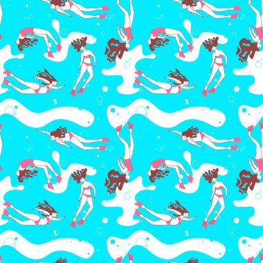 Yüzücülerle kusursuz desen