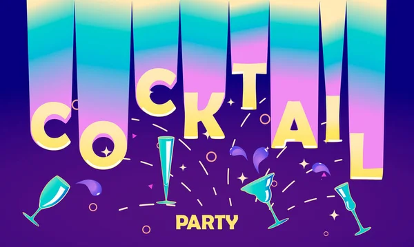 Flyer pour cocktail — Image vectorielle