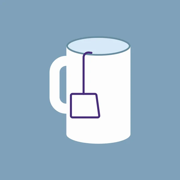 Esquema de la taza de té icono — Archivo Imágenes Vectoriales