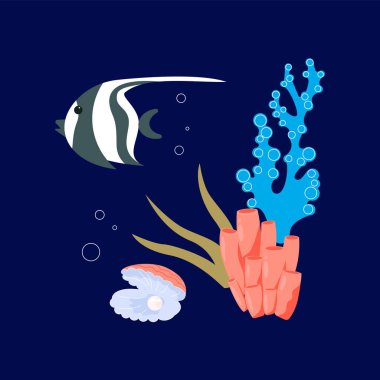 mercan resifi ve balık