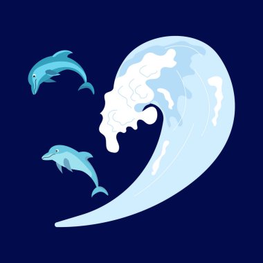 Yunuslar dalgalara atlıyor