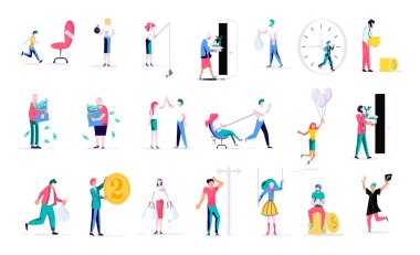 Finansal bilgiler için bir grup iş adamı