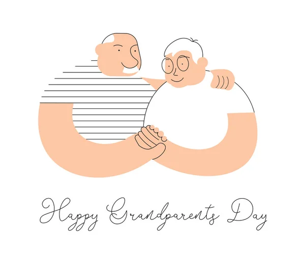 Büyükanne ve büyükbaba günün kutlu olsun. — Stok Vektör
