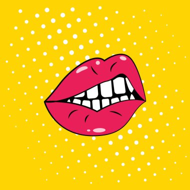 Kadın dudakları pop sanatı