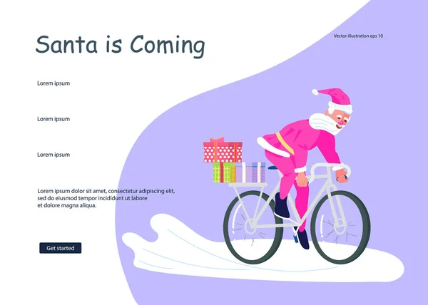 Página web de Navidad y Año Nuevo — Vector de stock