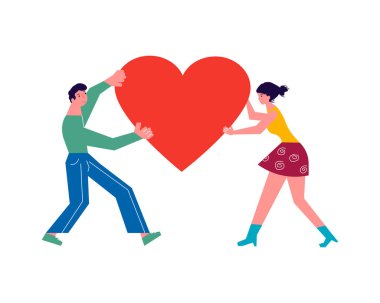 Kız kalbini veriyor.