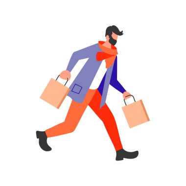 Neşeli alışveriş insanları