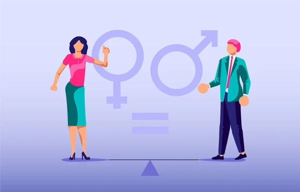 Pojęcie równości płci — Wektor stockowy