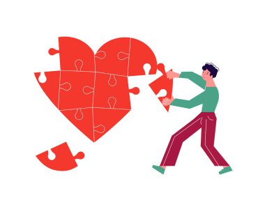 İnsan bir bulmaca kalbi yaratır.