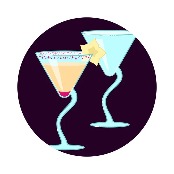 Exotic cocktail Social Media icon — Stock Vector