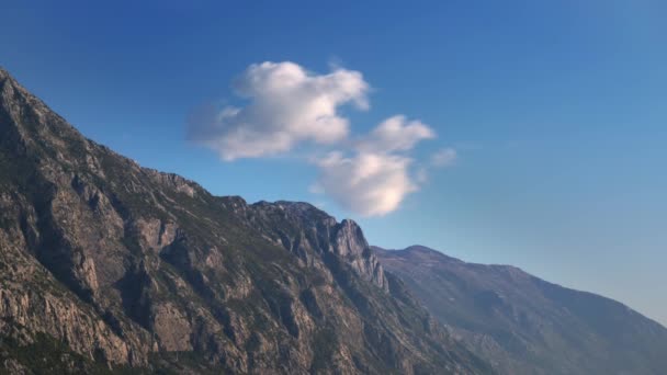 Time Lapse Cloud Mountain Montenegro Motion Blur — Stock Video