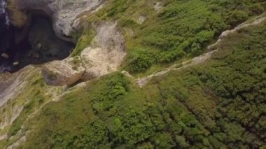 Yanında deniz cliff hava üstten görünüm
