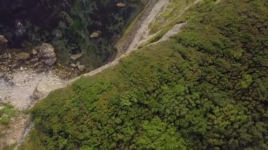 Yanında deniz cliff hava üstten görünüm