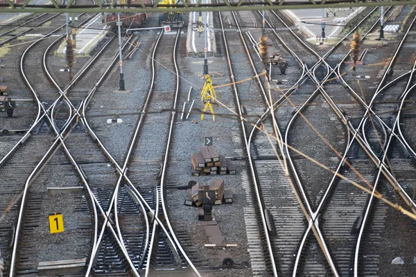 Estação Ferroviária Sistema Transporte — Fotografia de Stock