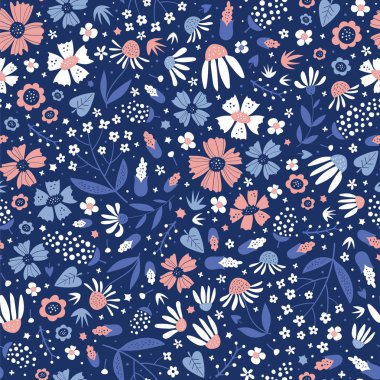 Çiçek desenli yüzey tasarım.