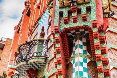 Barcelona - Mart, 2018: Antoni Gaudi Vicens House tasarlanmış.