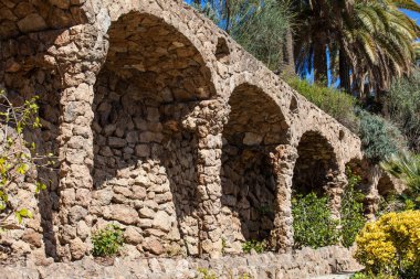 Barcelona - Mart, 2018: Park Guell Barcelona, İspanya