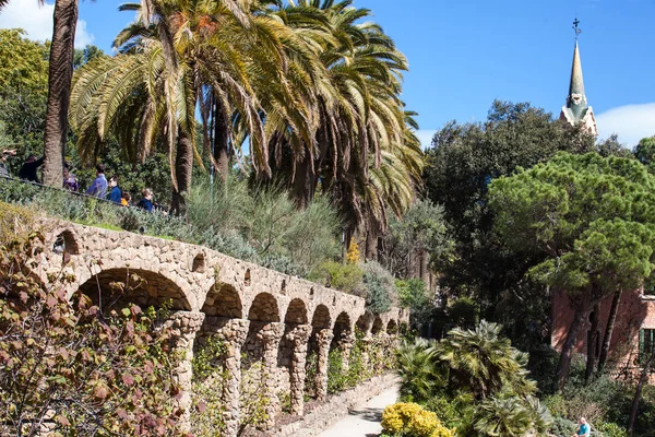 Barcelona March 2018 Park Guell Barcelona Spain — Stock Photo, Image