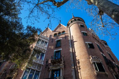 BARCELONA - MARCH, 2018: Casa de les Punxes in Barcelona Spain