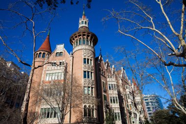 BARCELONA - MARCH, 2018: Casa de les Punxes in Barcelona Spain