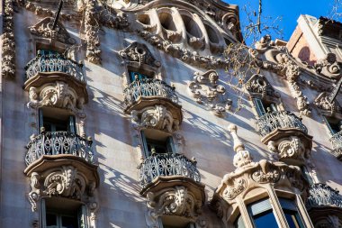 Casa Comalat in Barcelona Spain clipart