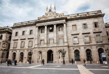 Barcelona - Mart, 2018: Casa de la Ciutat Barcelona, İspanya Gothic Meydanı