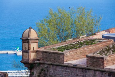 Barcelona İspanya Montjuic Kalesi, gözetleme kulesi