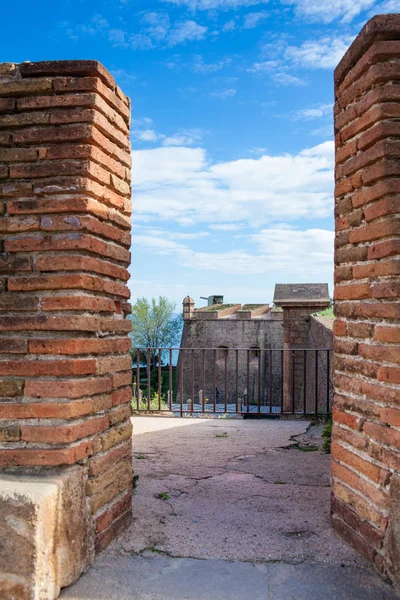 Barcelona Mars 2018 Montjuic Slott Barcelona Spanien — Stockfoto