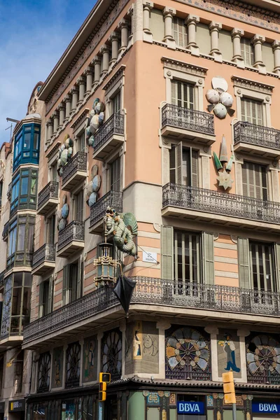 Barcelona Marzo 2018 Casa Degli Ombrelli Casa Bruno Cuadros Costruita — Foto Stock