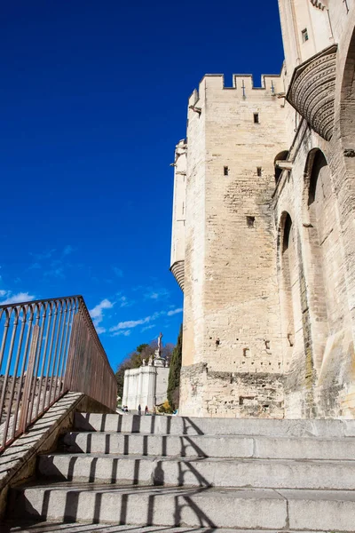 Avignon Francja Marca 2018 Papieskiego Pałacu Jedną Największych Budowli Gotyckich — Zdjęcie stockowe