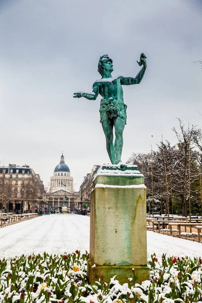 Париж Франция Март 2018 Года Скульптура Греческой Актрисы Саду Люксембургского — стоковое фото