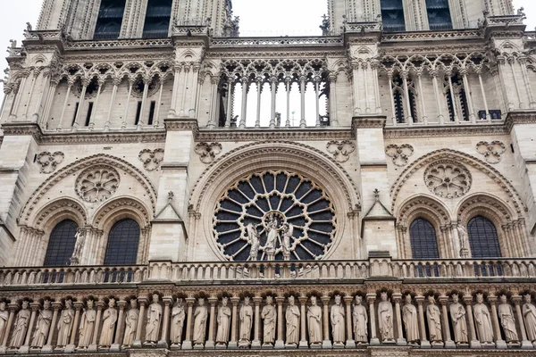 Paris France Mars 2018 Cathédrale Notre Dame Paris Par Hiver — Photo