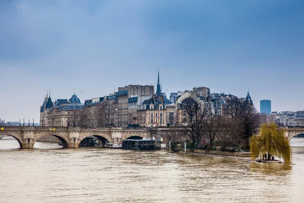 Río Sena Pont Neuf Isla Ciudad París Francia —  Fotos de Stock