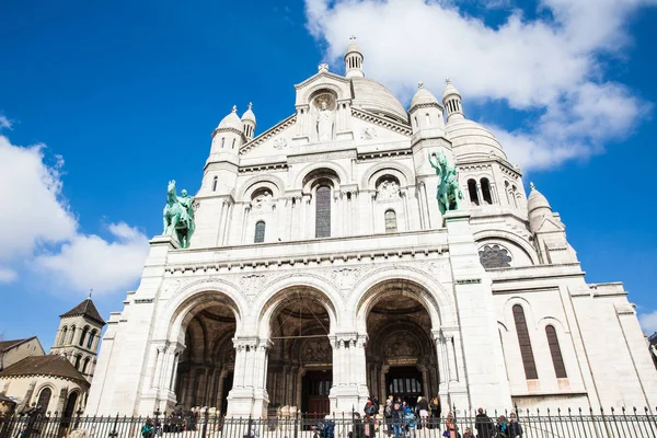 París Francia Marzo 2018 Basílica Del Sagrado Corazón Colina Montmartre — Foto de Stock