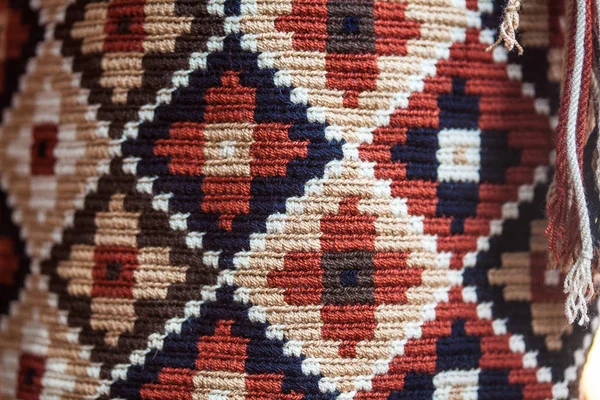 Traditionella Väskor Hand Stickade Kvinnor Wayuu Gemenskapens — Stockfoto